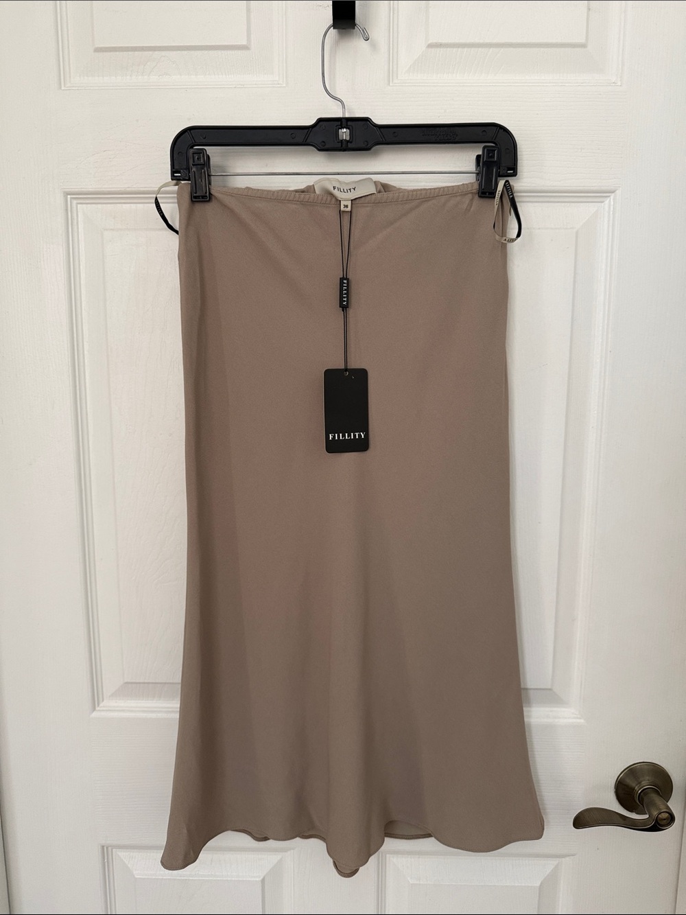 Fillity women’s taupe brown Midi Skirt
